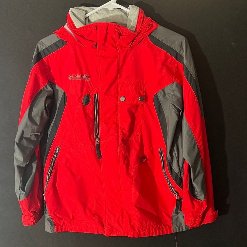 Columbia Kids Vibrant Red and Gray Coat